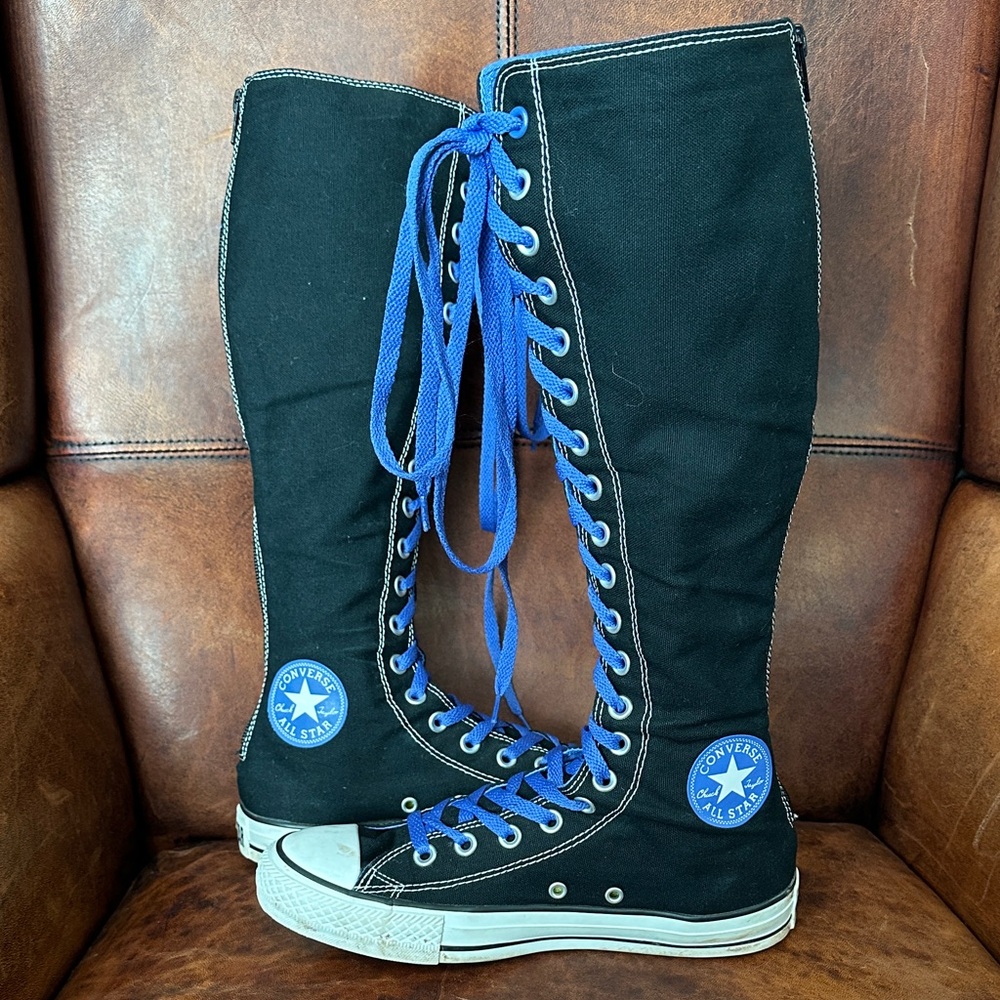 Converse Tall Black Lace-Up Boots with Purple Laces - Picture 9 of 10